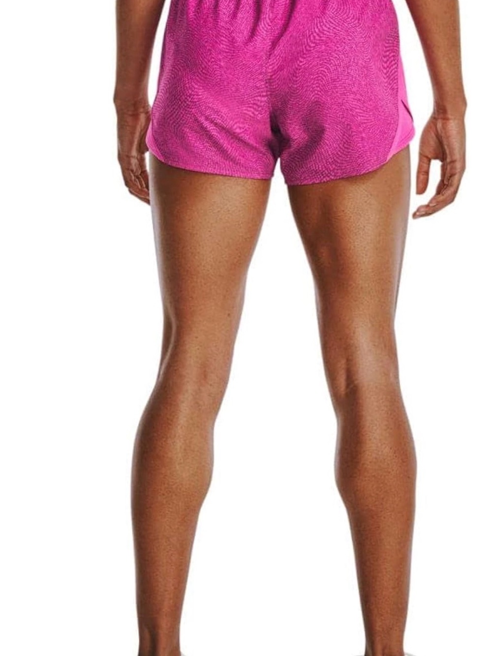 NEW Under Armour Shorts Women's Fly by 2.0 Printed Running Shorts Rebel Pink XL - Picture 2 of 11